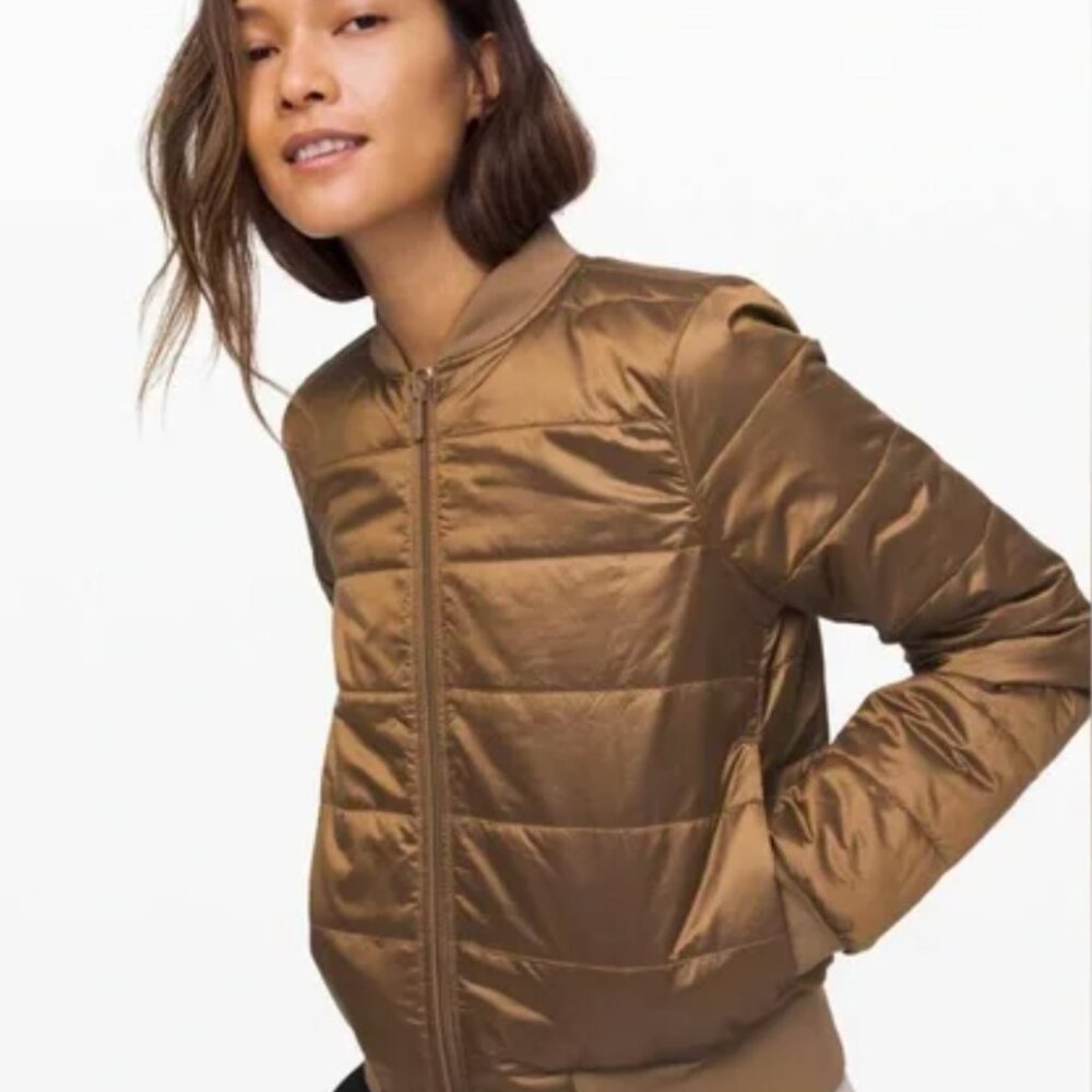 Reversible Lululemon Non-Stop Bomber Jacket brown/gold